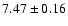 $7.47\pm0.16$
