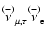 $\stackrel{(-)}{\nu}_{\mu,\tau}\stackrel{(-)}{\nu}_{\rm e}$