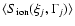 $\langle S_{\rm ion}(\xi_j,\Gamma_j)\rangle$