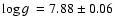 $\mbox{$\log g$ }=7.88\pm 0.06$