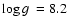 $\mbox{$\log g$ } =8.2$
