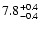 $\rm 7.8^{+0.4}_{-0.4}$