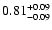 $\rm0.81^{+0.09}_{-0.09}$