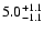 $\rm 5.0^{+1.1}_{-1.1}$