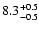 $\rm 8.3^{+0.5}_{-0.5}$