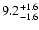 $\rm 9.2^{+1.6}_{-1.6}$