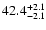 $\rm 42.4^{+2.1}_{-2.1}$