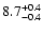 $\rm 8.7^{+0.4}_{-0.4}$