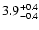 $\rm 3.9^{+0.4}_{-0.4}$