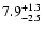 $\rm 7.9^{+1.3}_{-2.5}$