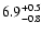$\rm 6.9^{+0.5}_{-0.8}$