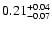 $\rm0.21^{+0.04}_{-0.07}$