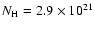 $N_{\rm H} = 2.9\times10^{21}$