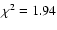 $\chi^2 = 1.94$