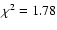 $\chi^2 = 1.78$