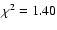 $\chi^2 = 1.40$