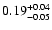 $\rm0.19^{+0.04} _{-0.05}$