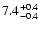 $\rm 7.4^{+0.4}_{-0.4}$