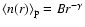 ${\langle n(r) \rangle_{\rm p}}
= B r^{-\gamma}$