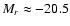 $M_r\approx -20.5$