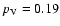 $p_{\rm {V}}=0.19$