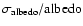$\sigma_{\rm {albedo}}/\rm albedo$