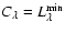 $C_{\lambda }=L_\lambda ^{{\rm min}}$