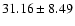 $31.16 \pm 8.49 $