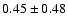 $0.45 \pm 0.48 $