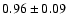 $0.96\pm 0.09$