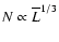 $N\propto \overline{L}^{1/3}$