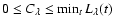 $0\le C_{\lambda}\le \min_t
L_{\lambda}(t)$