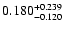 $\rm0.180^{+0.239} _{-0.120}$