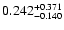 $\rm0.242^{+0.371} _{-0.140}$