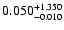 $\rm0.050^{+1.350} _{-0.010}$