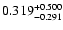 $\rm0.319^{+0.500} _{-0.291}$