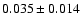 $0.035\pm 0.014$