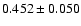 $0.452\pm 0.050$