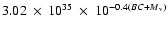 $3.02~\times~10^{35}~\times~10^{-0.4(BC+M{_{\rm v}})}$