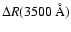 $\Delta R(3500~\hbox{\AA})$