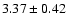 $3.37\pm0.42$