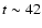 $t \sim42$