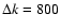 $\Delta k=800$