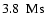 $3.8~~{\rm Ms}$
