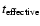 ${{t_{\rm effective}}}$