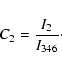 \begin{displaymath}
C_{2} = \frac{I_{2}}{I_{346}}\cdot
\end{displaymath}