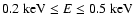 $0.2~ {\rm keV} \leq E \leq 0.5~ {\rm keV}$