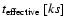 ${t_{\rm effective} ~ [ks]}$