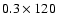 $0.3\times120$