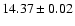 $14.37\pm0.02$